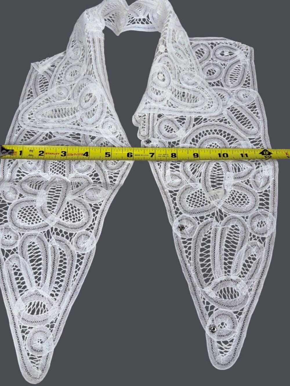 Brussels Belgian Lace Collar Bridal Dress Front Yoke Victorian Cottagecore VTG - Picture 16 of 16